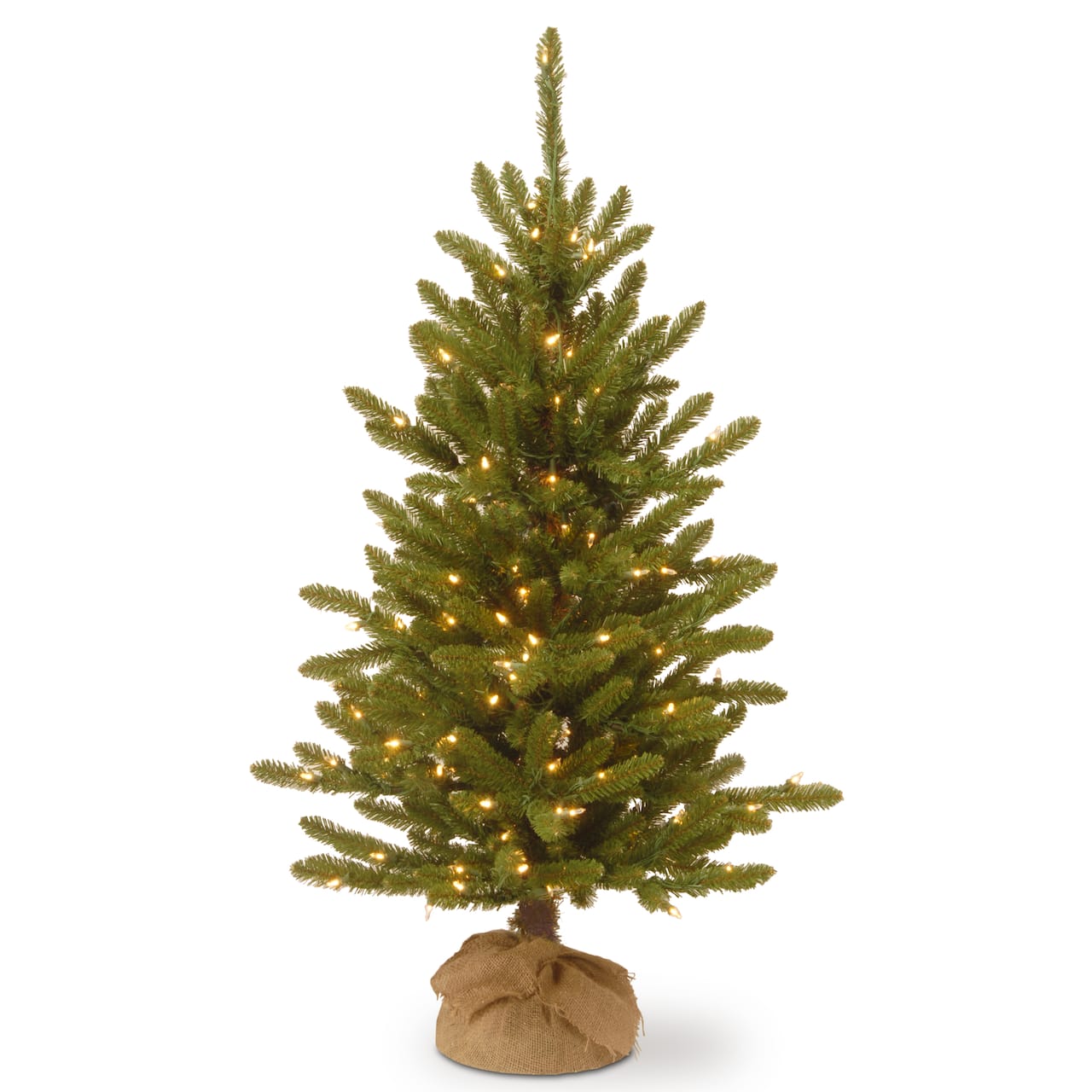 4ft. Pre-Lit Kensington Burlap Entry Tree with Clear Lights
